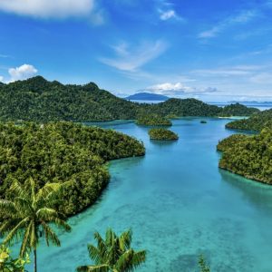 A tranquil view of Raja Ampat